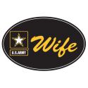 ARMY STAR WIFE OVAL MAGNET