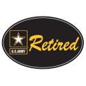 ARMY STAR RETIRED OVAL MAGNET