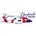 Jayhawk HH-60 Helicopter Die Cut Auto Magnet