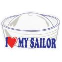 I Love My Sailor with Sailor Cap Die Cut Magnet