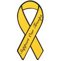 Yellow Support Our Troops Script Magnet