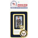 US Navy Crest Photo Frame Magnet 