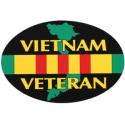 Vietnam Veteran 5.75 inch Oval Auto Magnet