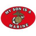 MY SON IS A MARINE OVAL MAGNET