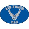 Air Force Dad with Wing Oval Auto Magnet