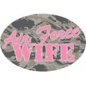 Air Force Wife ABU Pattern Oval Auto Magnet