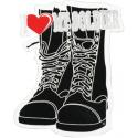 I Love My Soldier Black Combat Boots Auto Magnet