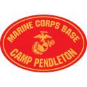 USMC BASE CAMP PENDLETON OVAL MAGNET