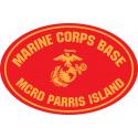 USMC BASE MCRD PARRIS ISLAND OVAL MAGNET