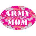 Mom Pink Digital ACU Pattern Oval Auto Magnet