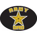 Army Dad with Star Logo Oval Auto Magnet