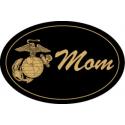 MARINE MOM OVAL MAGNET