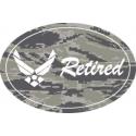AIRFORCE RETIRED OVAL MAGNET