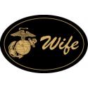 MARINE WIFE OVAL MAGNET