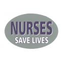 NURSES SAVE LIVES OVAL MAGNET