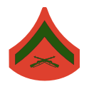 E-3 LCPL Lance Corporal (Green) Decal