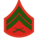 E-4 CPL Corporal (Green)  Decal