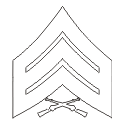 E-5 SGT Sergeant (White) Decal