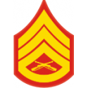 E-6 SSGT Staff Sergeant (Gold) Decal