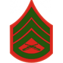 E-6 SSGT Staff Sergeant (Green) Decal