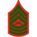 E-8 MSGT Master Sergeant (Green)  Decal