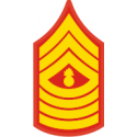 E-9 MGYSGT Master Gunnery Sergeant (Gold) Decal