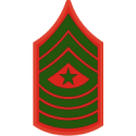 E-9 SGTMAJ Sergeant Major (Green) Decal