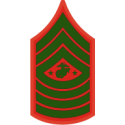 E-9 SGTMAJMC Sergeant Major Marine Corps (Green) Decal