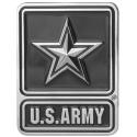 U.S. ARMY STAR METAL CHROME PLATED EMBLEM