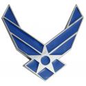 U.S. AIR FORCE METAL CHROME PLATED EMBLEM