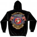 USMC BADGE OF HONOR HOODED SWEATSHIRT