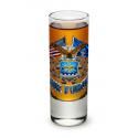DOUBLE FLAG AIR FORCE EAGLE SHOT GLASS