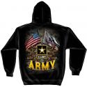 DOUBLE FLAG US ARMY HOODED SWEATSHIRT