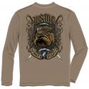 USMC BULL DOG CROSSED SWORDS LONG SLEEVE T-SHIRT