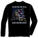 STAND FOR THE FLAG KNEEL FOR THE FALLEN LONG SLEEVE T-SHIRT