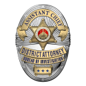 Los Angeles County District Attorney Investigator (Assistant Chief) Metal Sign B