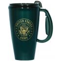 Army Crest 16 oz Travel Mug with Black Lid