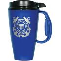 US Coast Guard Auxiliary Blue 16 oz Travel Mug with Black Lid