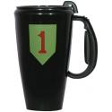 1st Infantry Division 16 oz Travel Mug with Black Lid