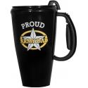  Army Mom Star 16 oz Travel Mug with Black Lid
