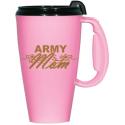  Army Mom 16 oz Travel Mug with Black Lid
