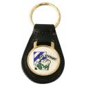 Army 3D Infantry Division with Bulldog Ft Stewart Leather Key Fob