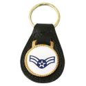 USAF E-3 Airman 1st Class Leather Key Fob
