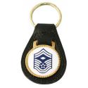 USAF E-8 SMSGT 1st SGT Leather Key Fob