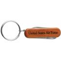 US Air Force Rosewood Laser Engraved Key Ring Pocket Knife