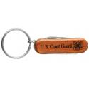 US Coast Guard Rosewood Laser Engraved Key Ring Pocket Knife