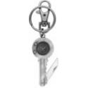 U.S. Navy Crest on Pewter Knife Key Ring with Clip