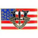 Special Forces USA Flag Crest Pin