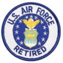 US Air Force Retired Crest Round Patch