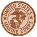 United States Marine Corps with Eagle Globe and Anchor Desert Colored Patch